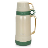 Fissman Thermo Flask 1000ml Beige And Green Color with Glass Liner Inside - 1 miniature