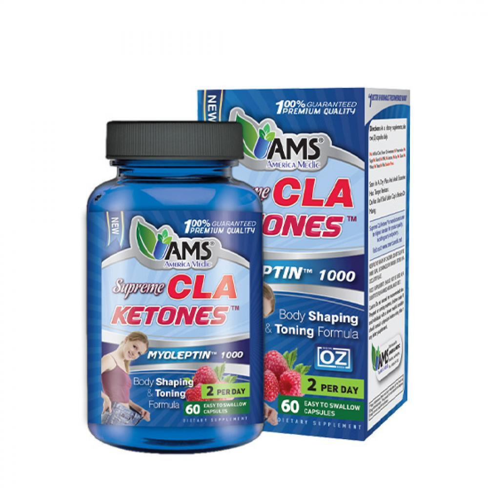 Ams Raspberry Ketone with CLA 60 Capsules - 1