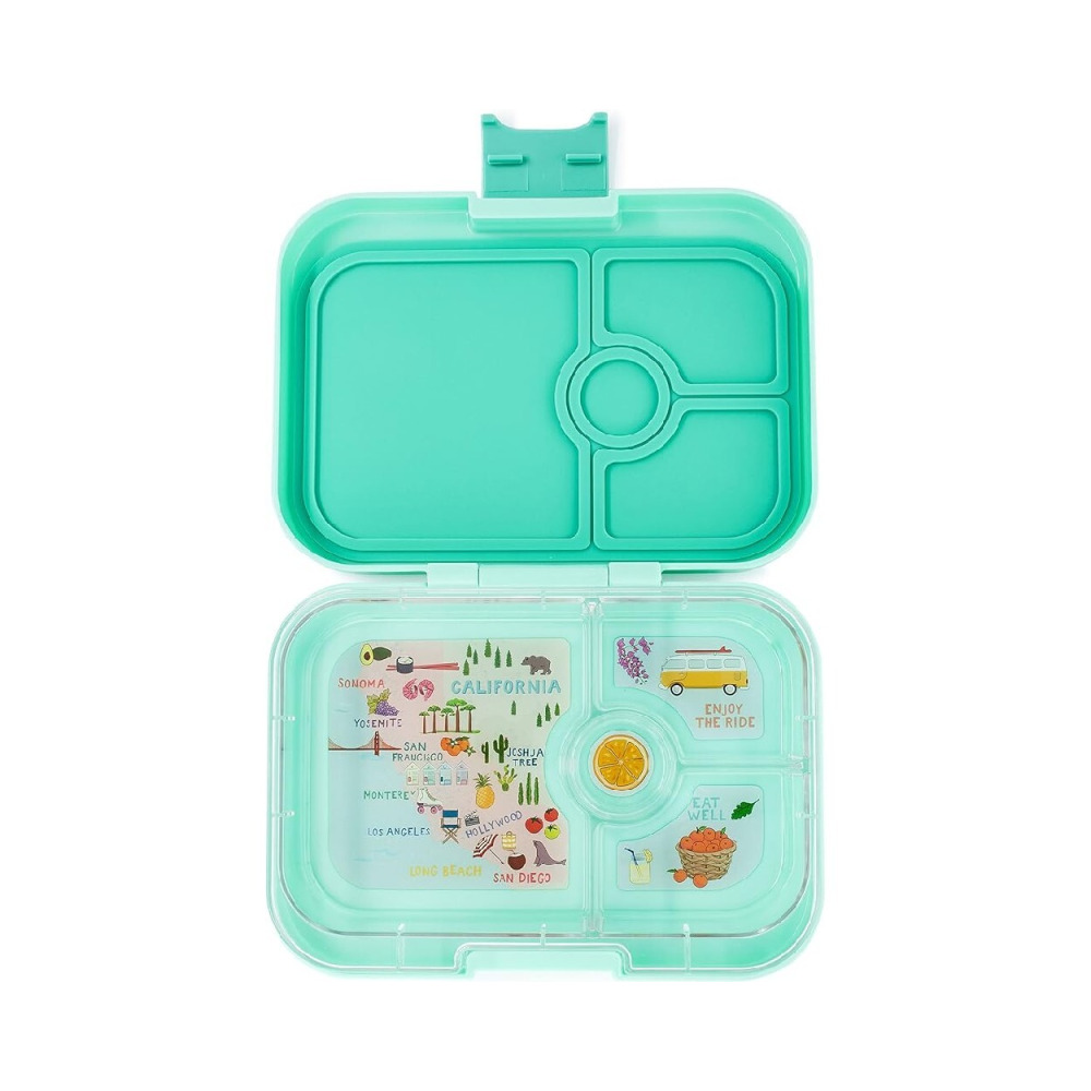 Yumbox Panino 4-Compartment Leakproof Bento Box Surf Green - 5