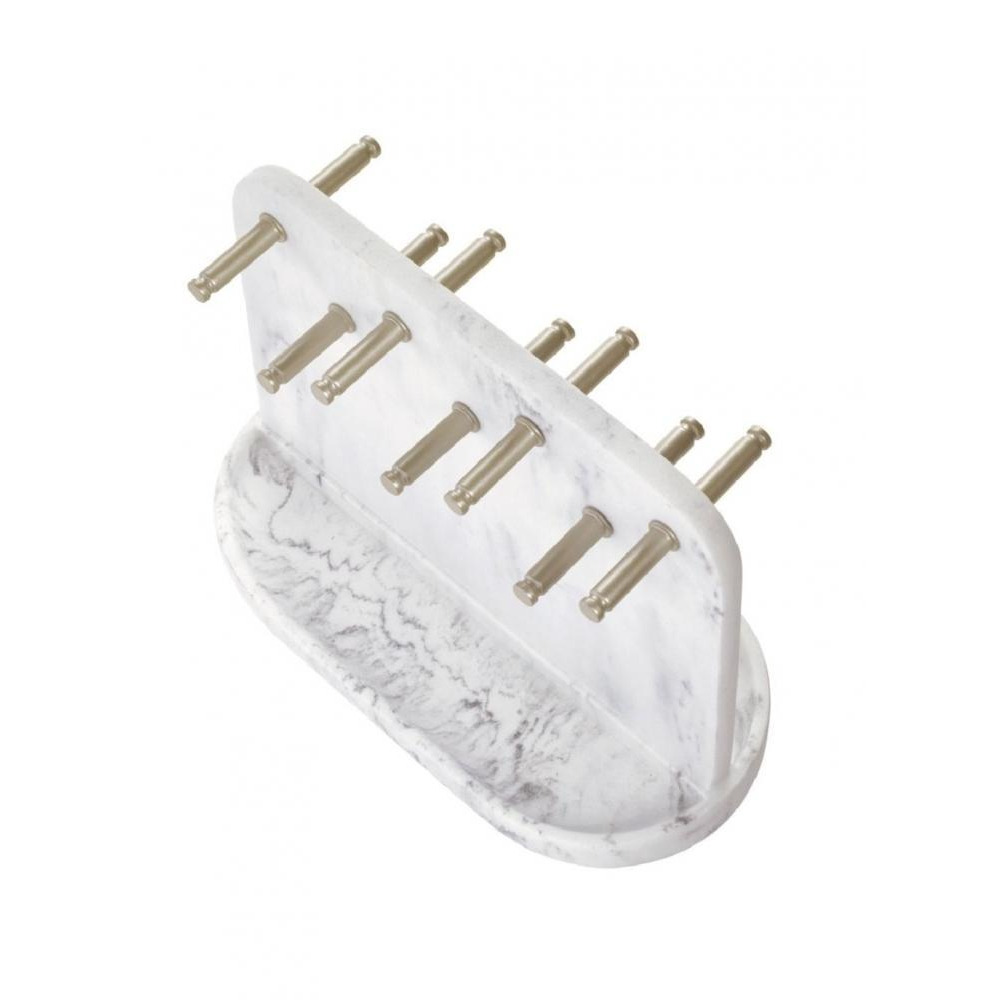 Органайзер для Украшений Inter Design Dakota Из Белого мраморного атласа - 3