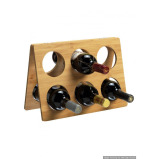 RTA 6 Bottle Foldable Bamboo Wine Rack - 1 miniature