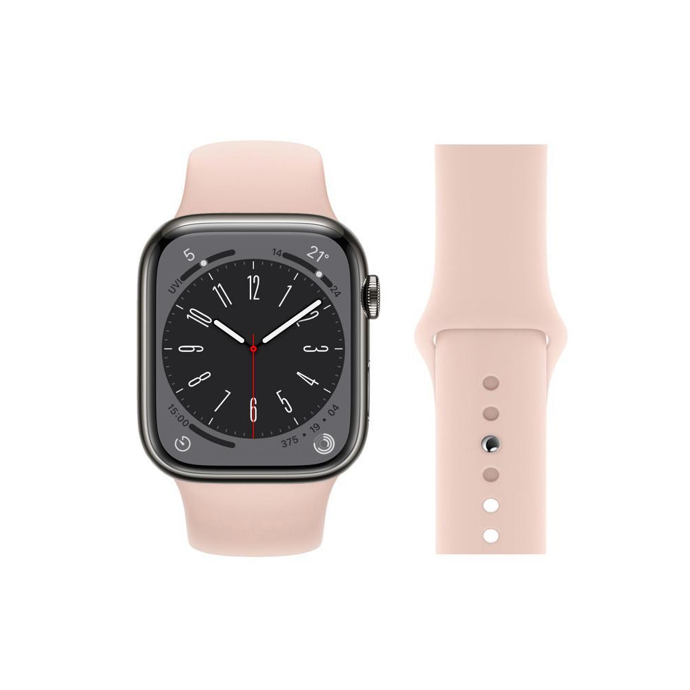 Perfii Solid Silicone Replacement Band for Apple Watch 49, 45, 44, 42 mm Series Ultra 8/7/6/5/4 SE - 1