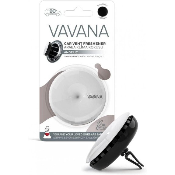VAVANA, Автомобильный освежитель воздуха с удобным в использовании Диффузором, эфирные Масла, АНГЕЛЬСКО-ВАНИЛЬНЫЕ пачули.