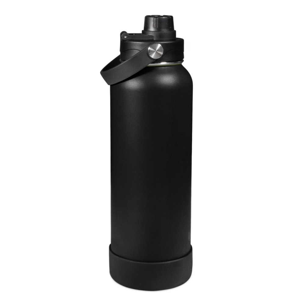 Waicee Onyx Black Reusable Bottle - Ideal for Back-to-School, Insulated, Leak-Proof, Large Capacity, Durable, BPA-Free -  1200ml - 4