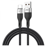 Miccell \/ Charging cable, 2.4A Ultra strong, USB to type-C, 1M, Black, VQ-D129 - 2 miniature