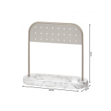 منظم أقراط داكوتا من Interdesign من الرخام الأبيض مقاس 6.2 × 5.5 × 2.5 بوصة - 2 miniature