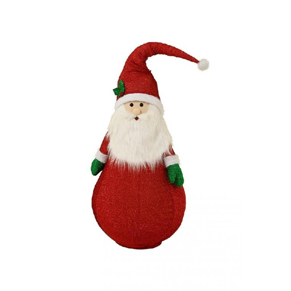 Kaemingk Decoris Micro LED Santa Polyester Santa Battery Operated Red - 1