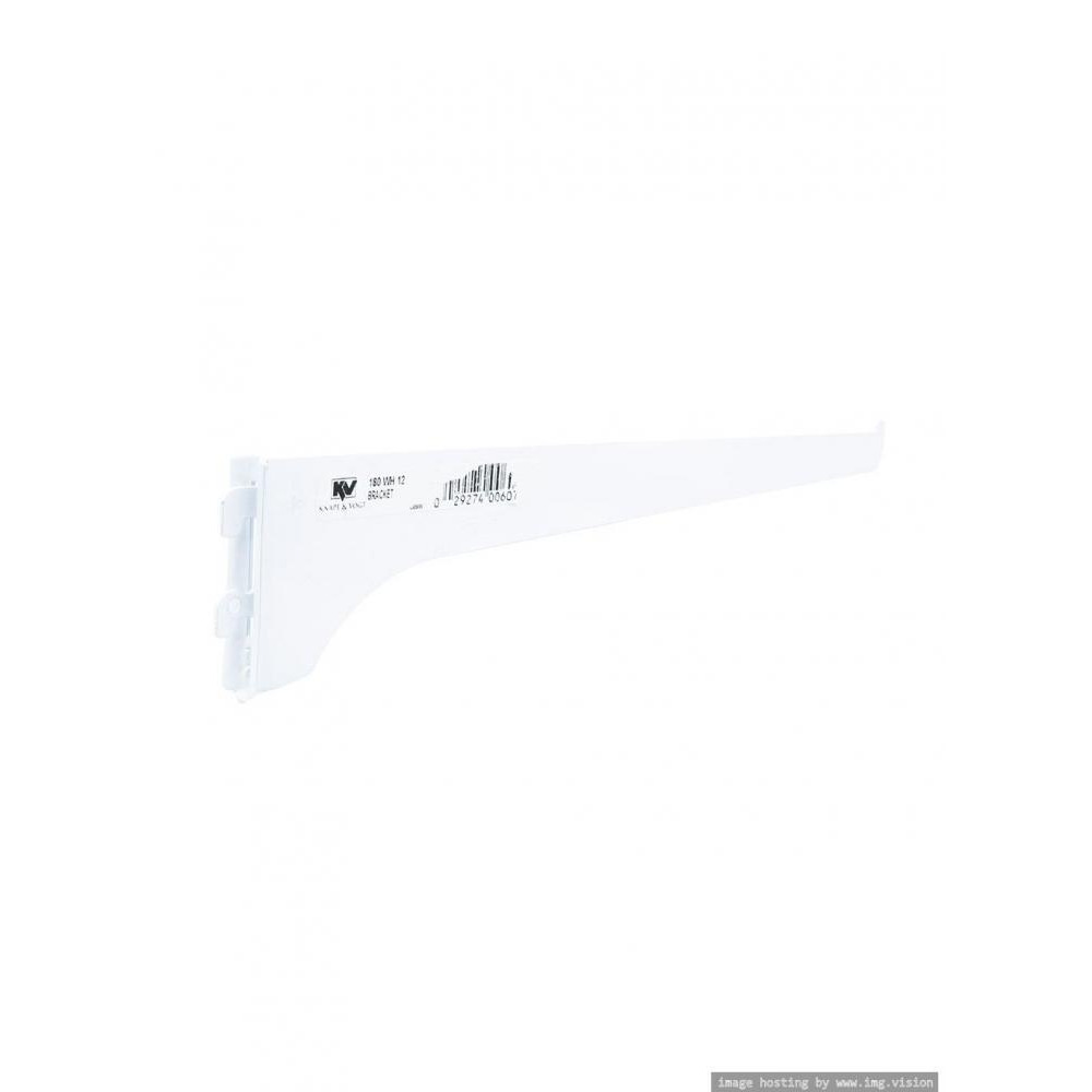 Knape Vogt 12" White Shelf Bracket - 1