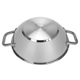 Fissman Wok Vero 32cm/5LTR With Glass Lid Stainless Steel - 6 miniature