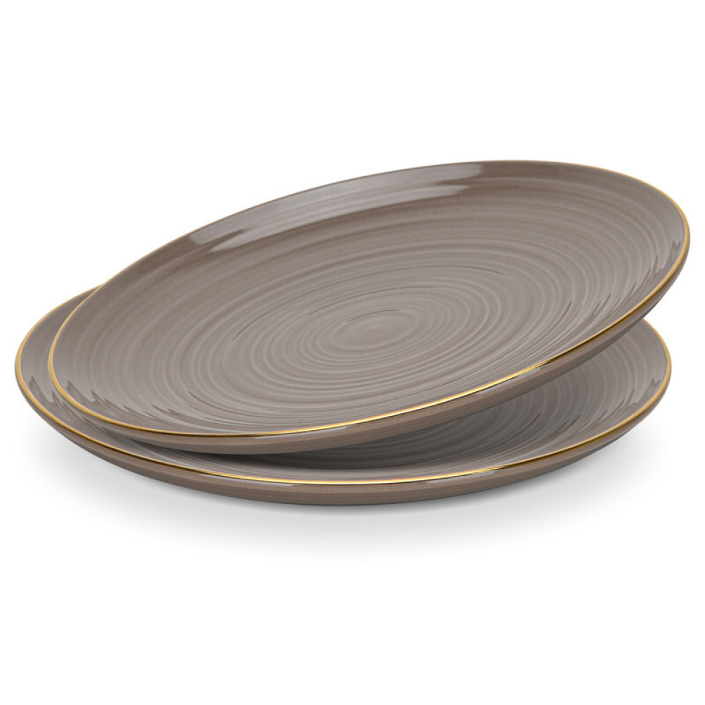 Fissman 2-Piece Plates Firmina Brown 21cm New Bone China - 1