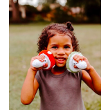 Plush Toy Pebble, Friendly Mushroom Rattle, Brown - 8 miniature