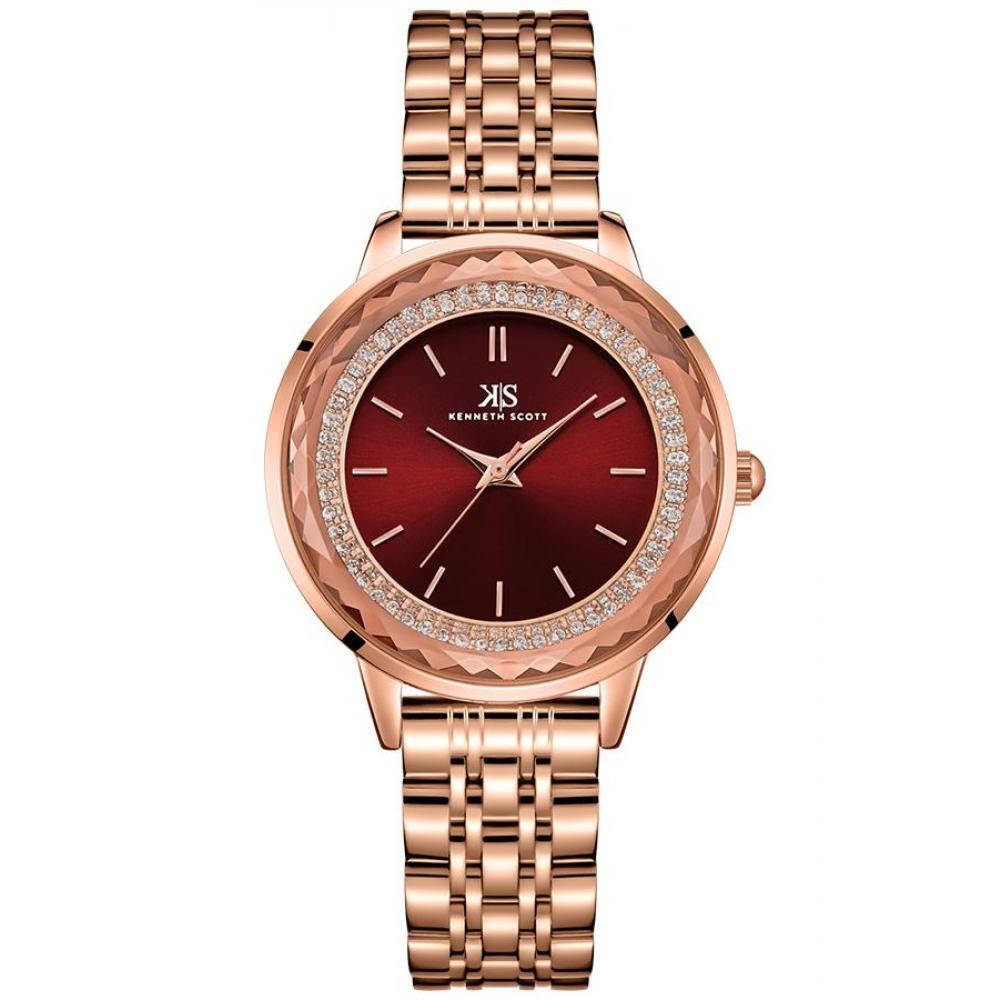 Kenneth Scott Women's Red Dial Analog Watch - K22532-RBKR - 1