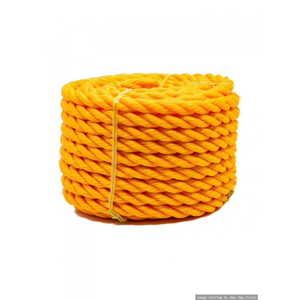 Wellington Cordage 12" x 50 Yellow Poly Rope - 2