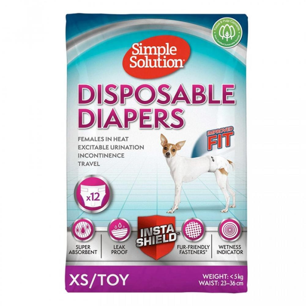 SIMPLE SOLUTION Disposable Diapers - 12pcs - XS - 1