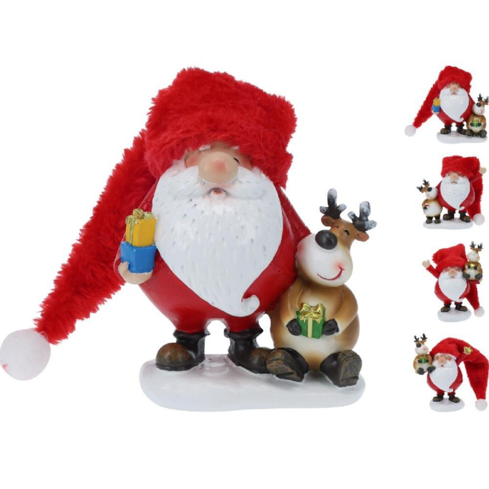 Koopman Gnome with Reindeer 34cm Assorted 1 Piece - 1