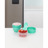 Sistema Snack Capsule TO GO 515ml (Green): Easy to Carry \& Store - Leakproof \& Portable Snacks On-the-Go - (BPA-Free) - 3 miniature