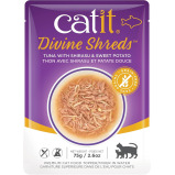 Catit Divine SHREDS, Премиум-Корм Для Кошек, ТУНЕЦ С ширасу И СЛАДКИМ Картофелем, 75 Г - 1 miniature