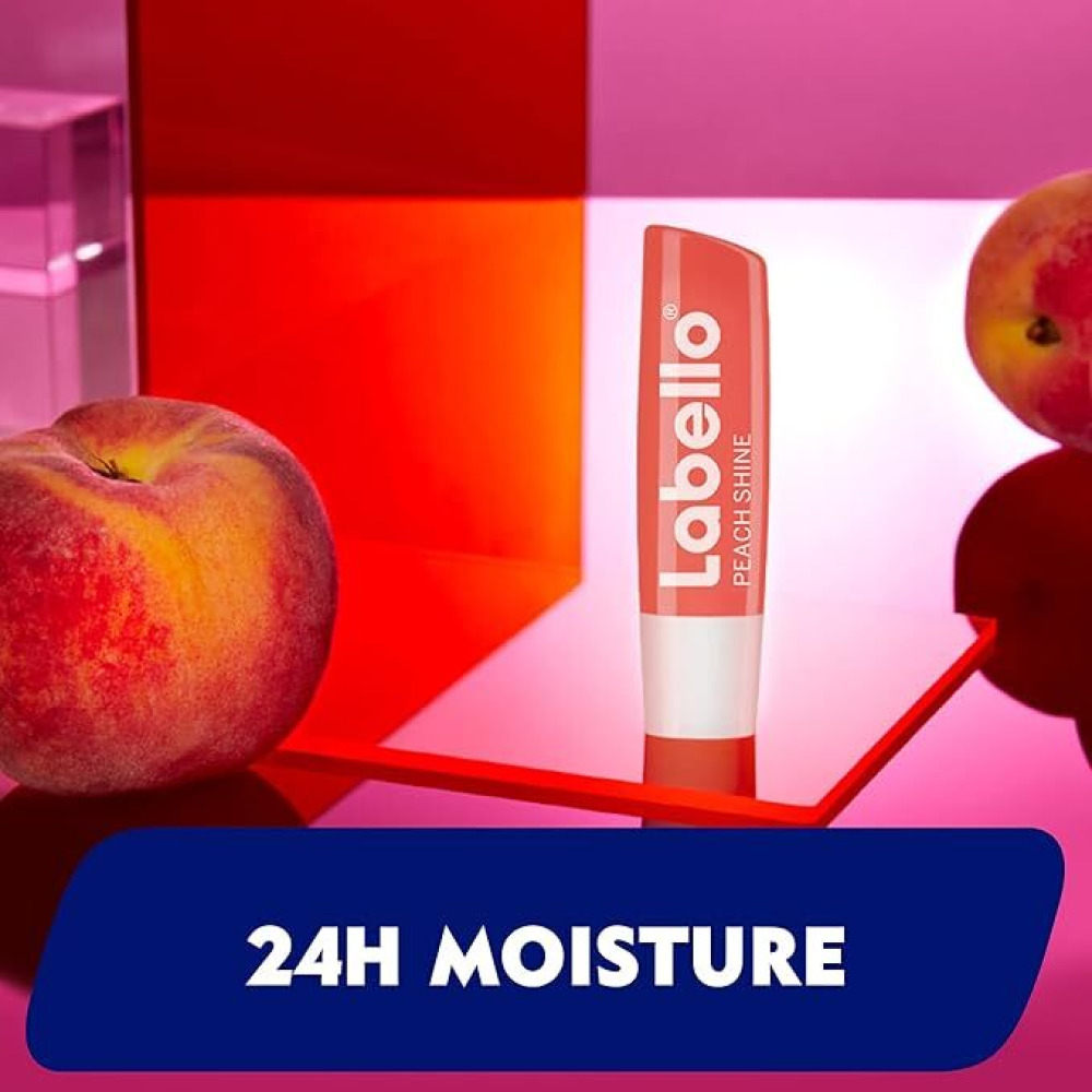Labello, Lip balm, Moisturising, Peach shine, 4.8 g - 2