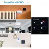 Smart Multi-functional Control Panel WiFi Smart Wall Screen with Sensor APP Control with 4-inch LCD Touch Screen Clock Date Temperature Weather Displa - 4 miniature