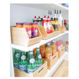 منظم صغير قابل للتكديس من الخيزران للتخزين الضيق - 6 miniature