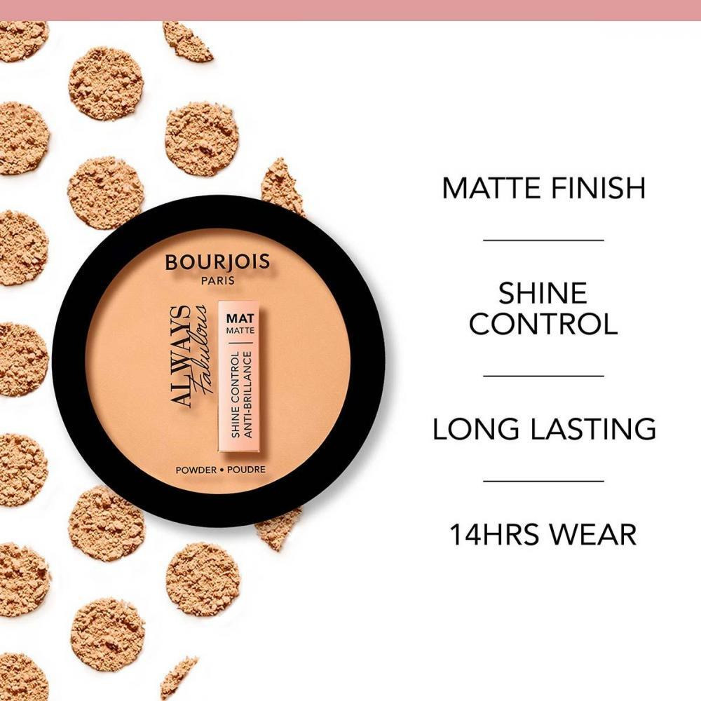 Bourjois / Powder, Always fabulous, Matte, Shine control, Anti-brillance, 108 Apricot ivory, 0.3 oz (10 g) - 5