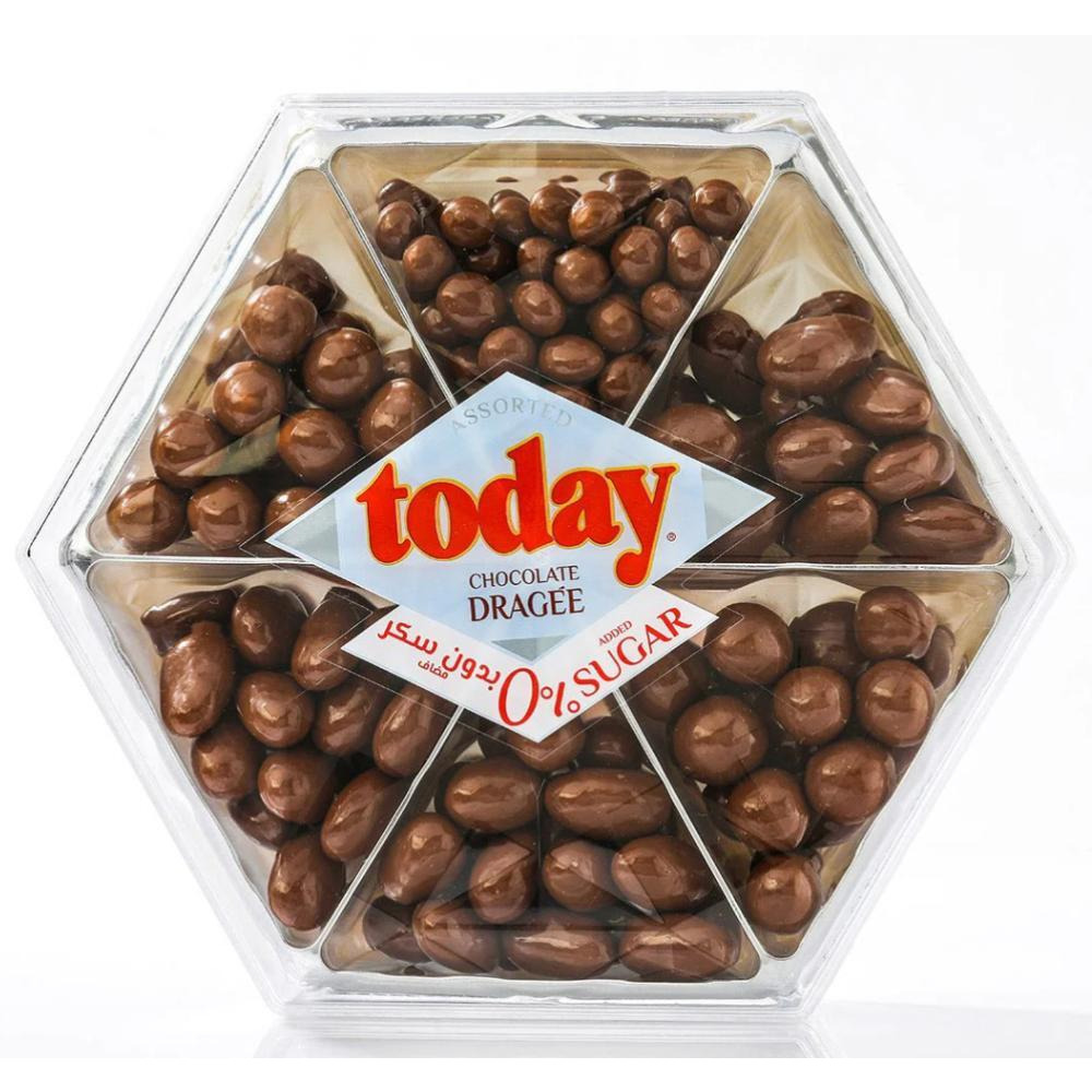 اليوم شوكولاتة دراجي متنوعة مع المكسرات خالية من السكر المضاف 450 جرام - 1