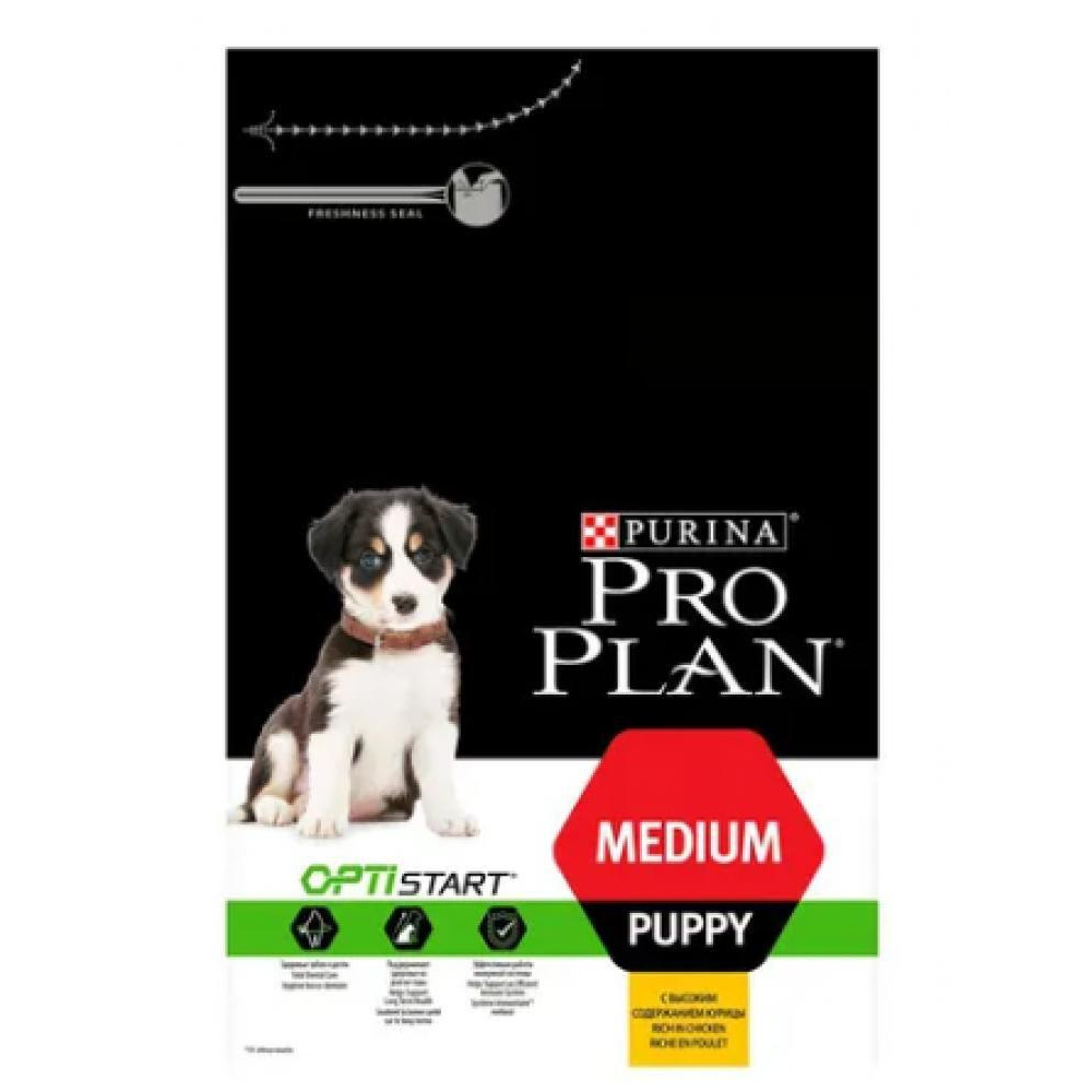 PRO PLAN / Dog food, Dry, Chicken, Medium puppy, 6.6 lbs (3 kg) - 1