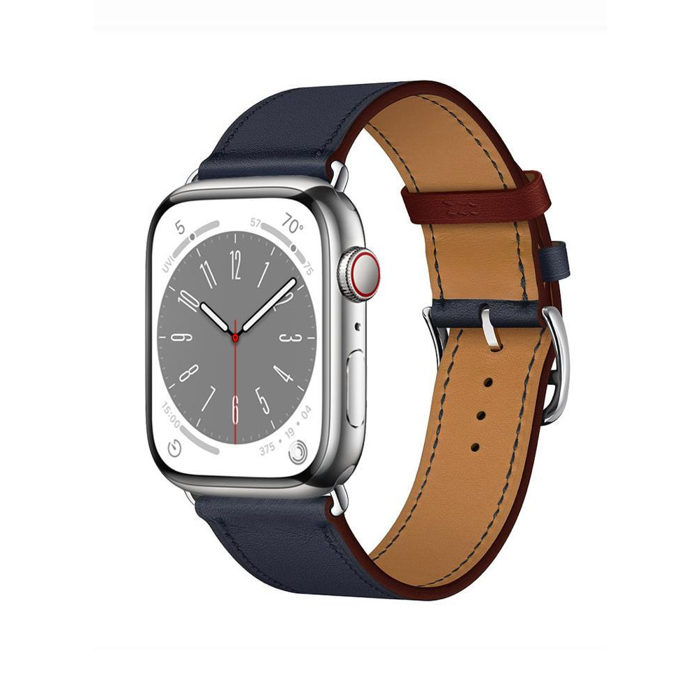 Perfii Genuine Leather Replacement Band For Apple Watch 49/45/44/42mm Series Ultra/8/7/6/5/4/SE - 2