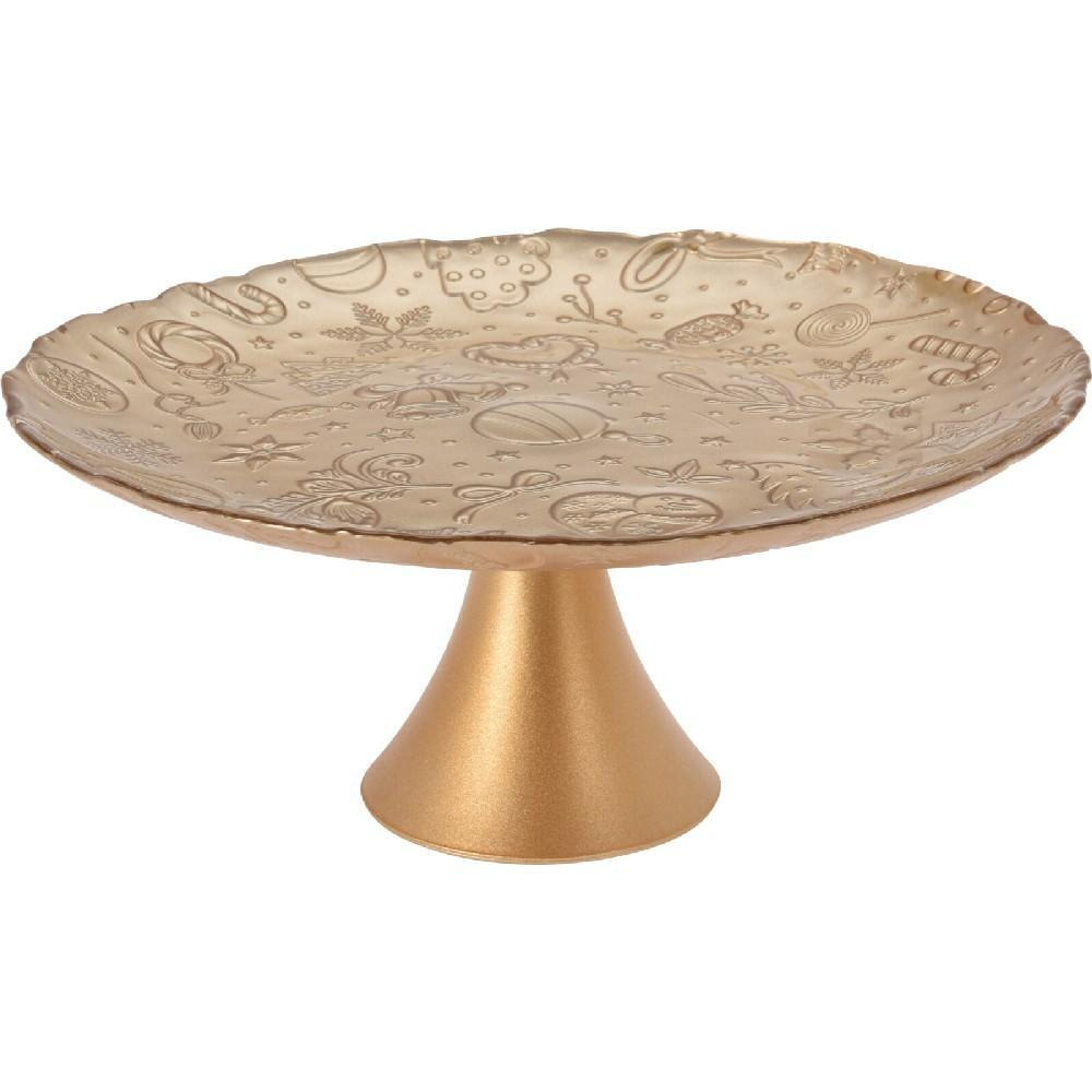 Koopman Cake Stand 28 cm Gold - 1