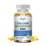 Calcium, Magnesium and Zinc Supplement with Vitamin D3 - For Bones, Teeth, Heart and Nerve Immune Function Support - 60 Capsules - 3 miniature