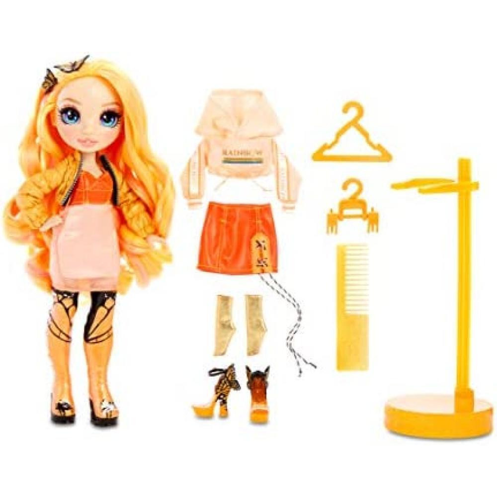 Rainbow Surprise RAINBOW HIGH Poppy Rowan – Orange Fashion Doll with 2 Outfits - 7