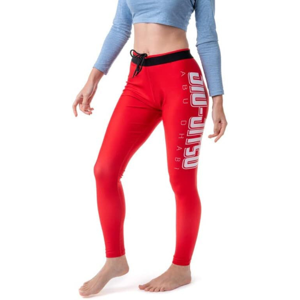 Леггинсы UAEJJ Jiu Jitsu, Полная Длина, женские, КРАСНЫЕ, РАЗМЕР xs - 2