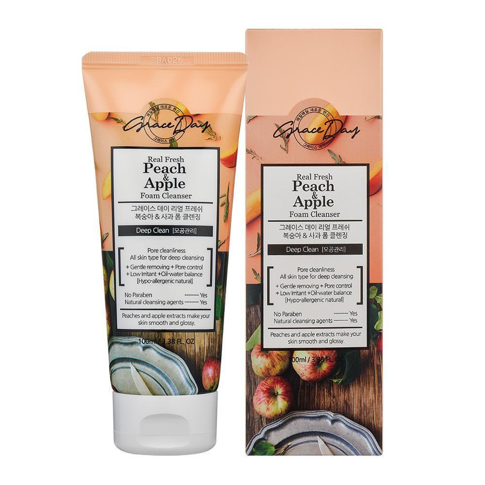  Graceday Real Fresh Peach  Apple Foam Cleanser 100ml  - 1