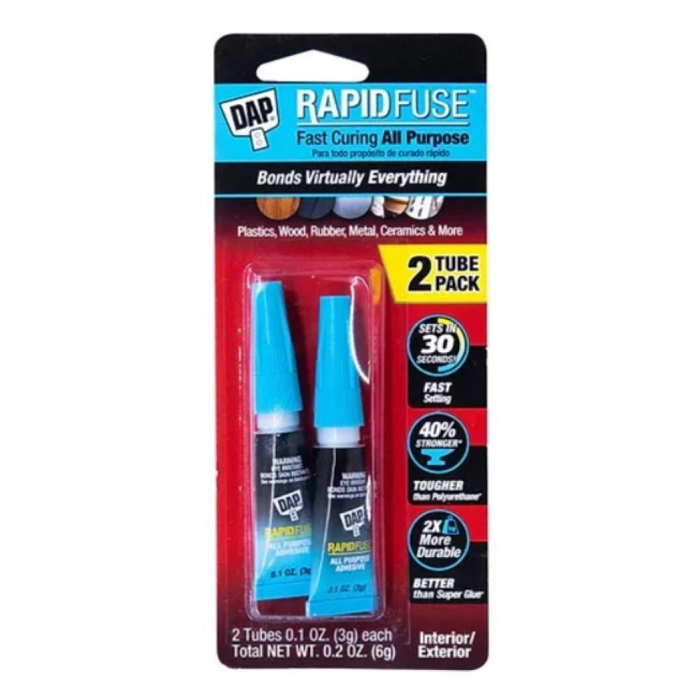 УНИВЕРСАЛЬНЫЙ Клей Dap Rapidfuse, 0,1 УНЦИИ, Прозрачный, 6 Г - 1