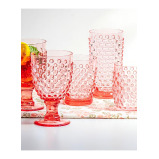 TarHong 15oz Hobnail Stemless Pink - 2 miniature