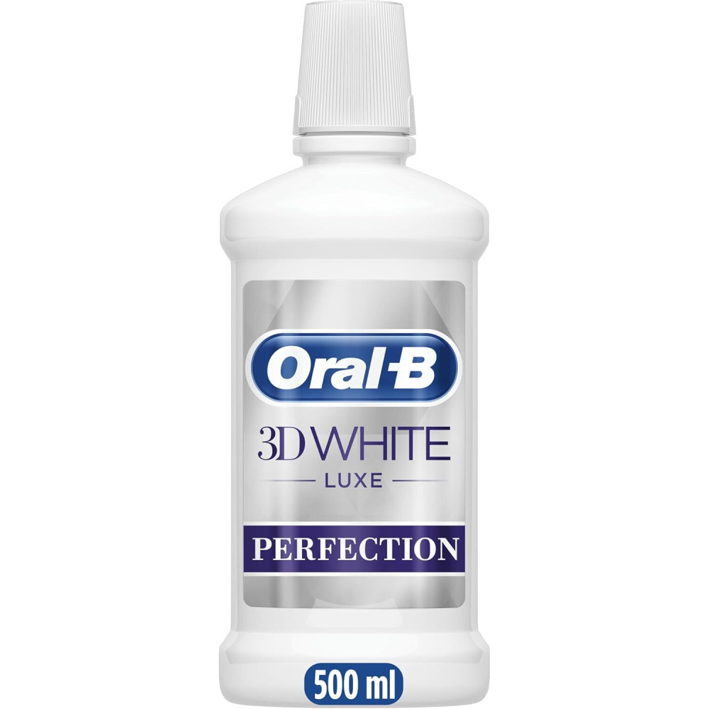 Oral-B 3D White Luxe Perfection Mouthwash, Mint Flavour, 500ml - 1