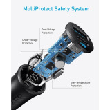 Anker 30W 2-Port USB-C and USB-A Car Charger – A2741H11 – Black - 4 miniature