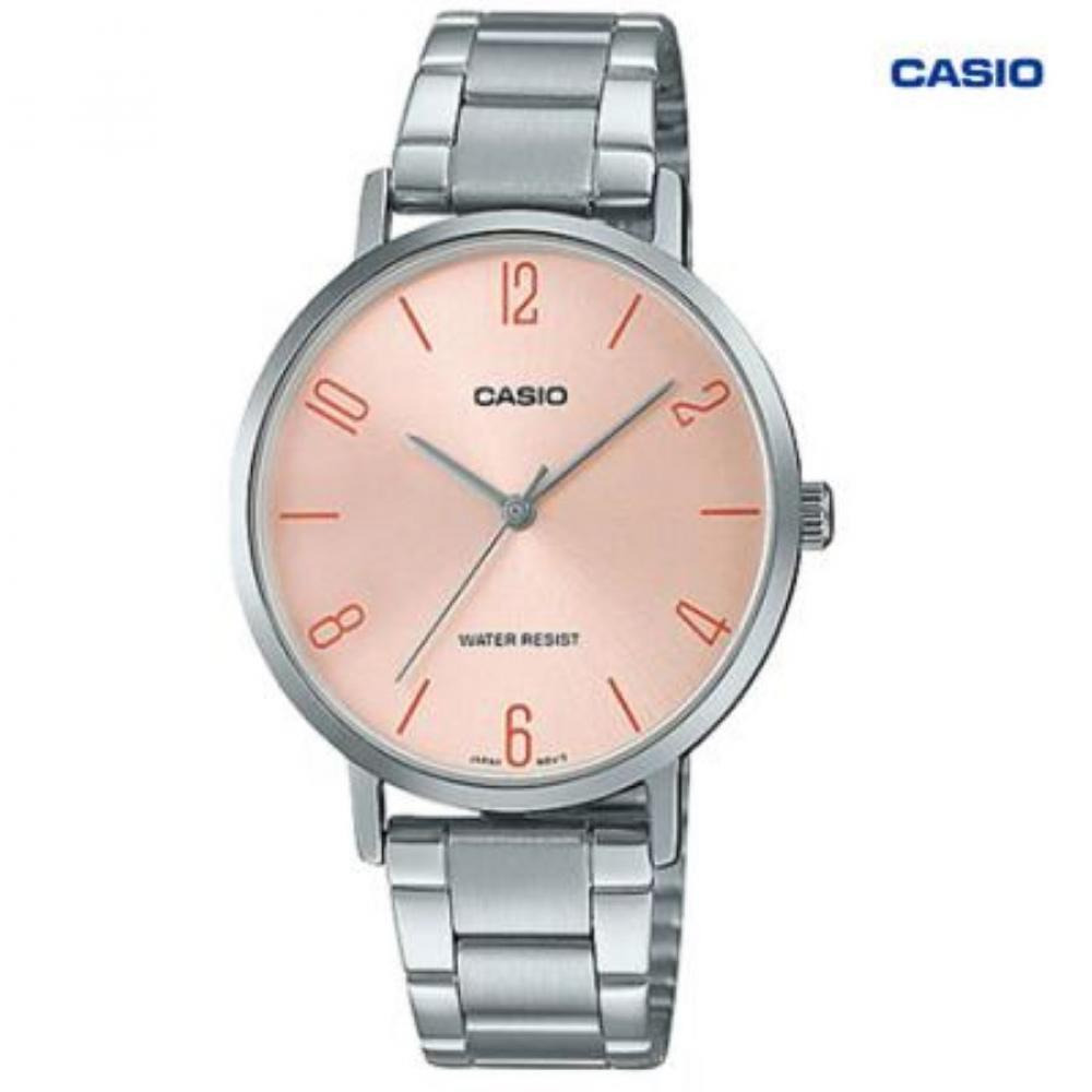 ЖЕНСКИЕ Водонепроницаемые Аналоговые Часы Casio Ltp-Vt01d-4Budf — 40 ММ — СЕРЕБРИСТЫЕ - 1