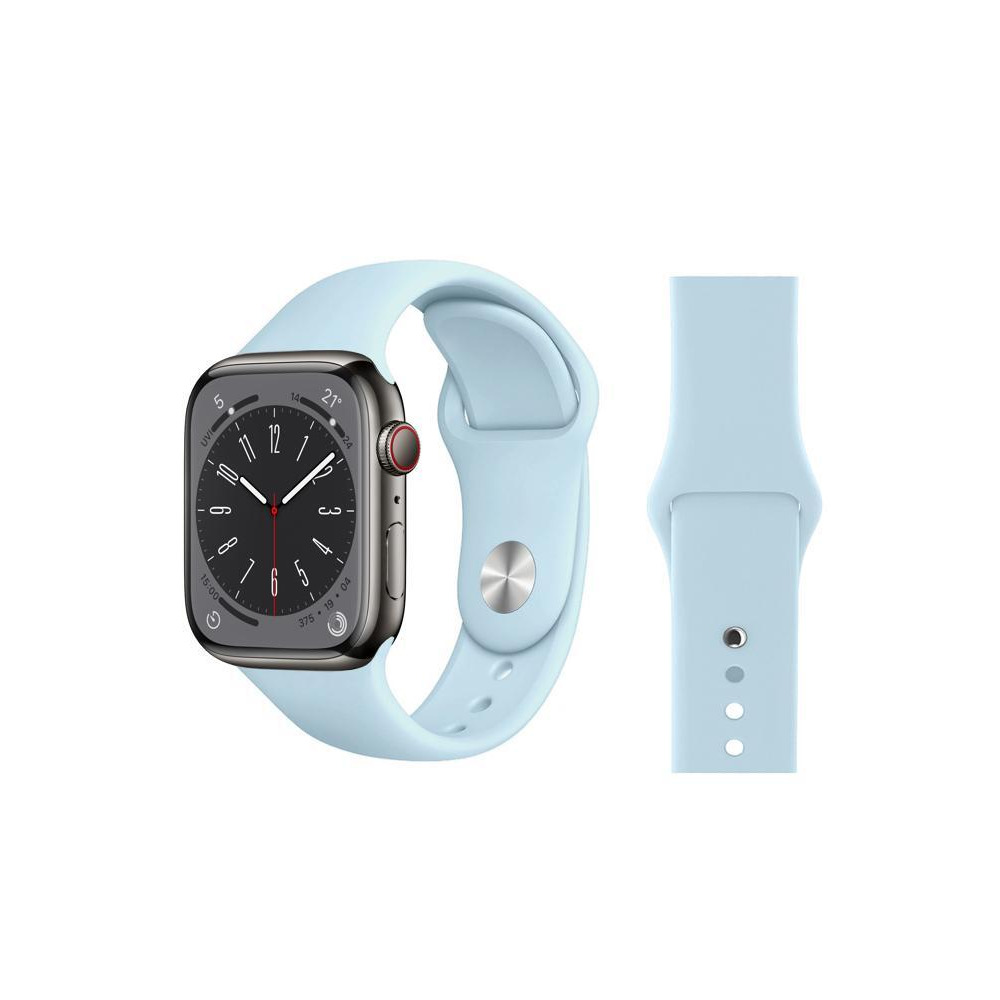 Perfii Solid Silicone Replacement Band For Apple Watch 41, 40, 38 mm Series 8/7/6/5/4 SE - 1