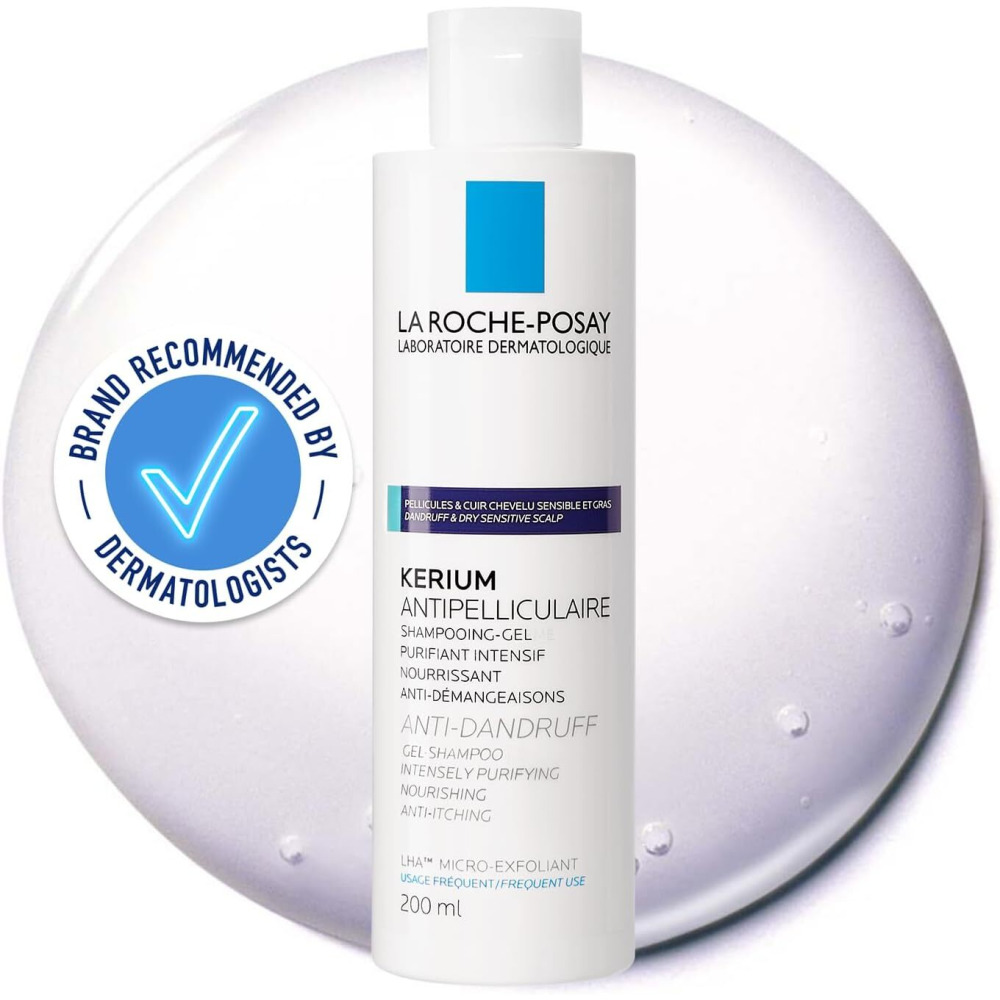 La Roche-Posay Kerium Anti-Dandruff Microexfoliant Gel Shampoo, 200ml - 1