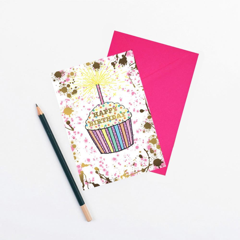Splatter Cake Card - 1