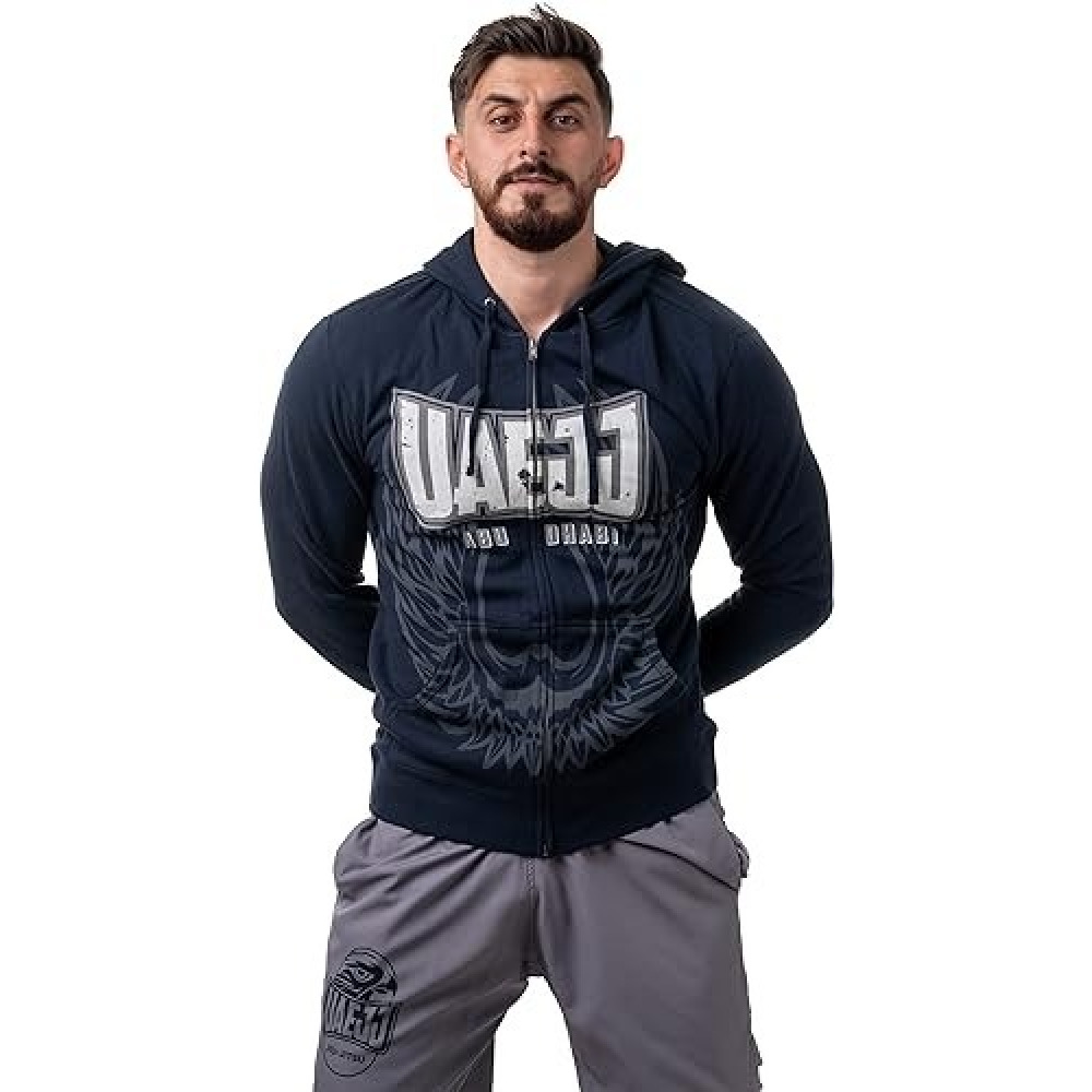 UAEJJ Jiu-Jitsu Falcon Wing Hoodie for Men -S - 3