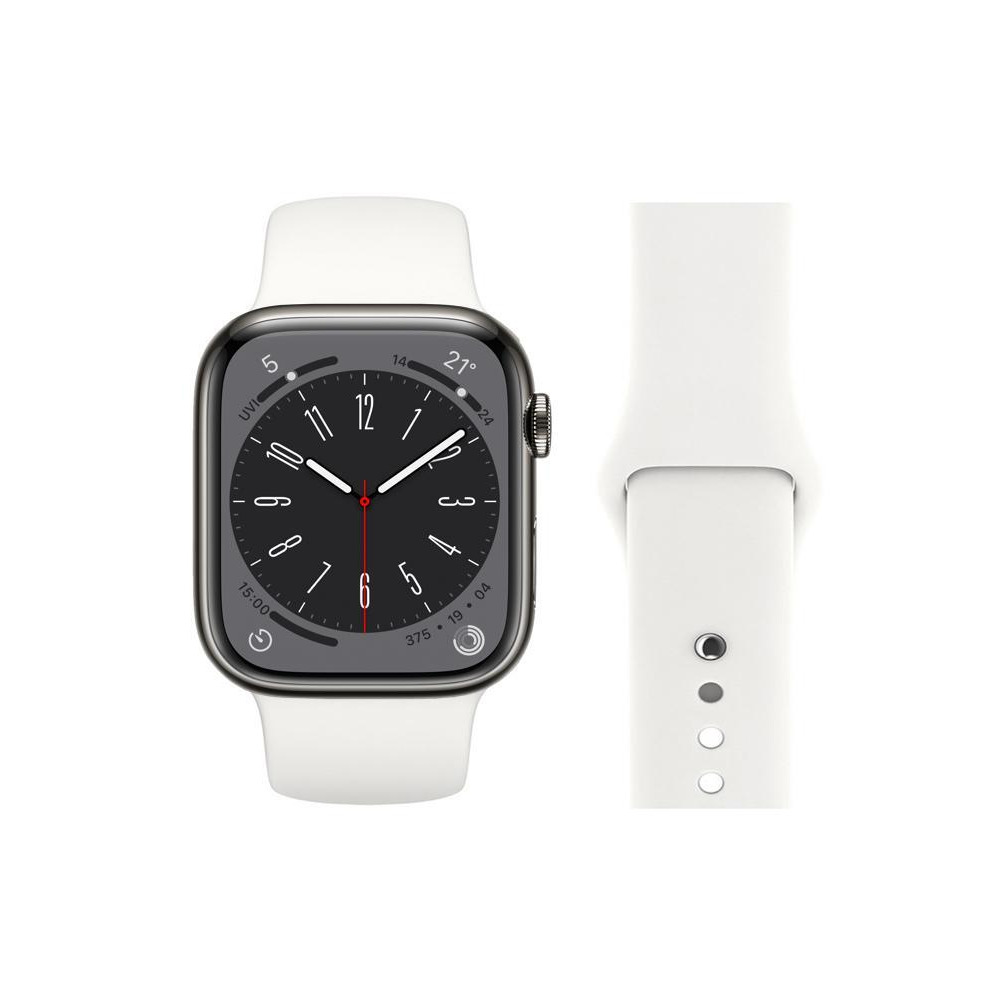 Perfii Solid Silicone Replacement Band for Apple Watch 49, 45, 44, 42 mm Series Ultra 8/7/6/5/4 SE - 1