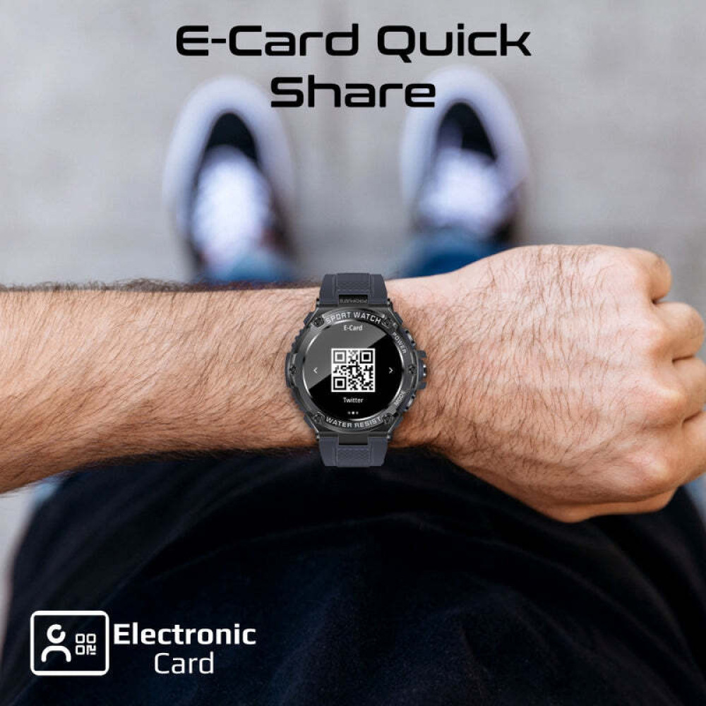 Promate XWATCH-R19 1,53-ДЮЙМОВЫЙ Круглый Экран Фитнес-Трекер Умные Часы с BT Calling Серый - 2