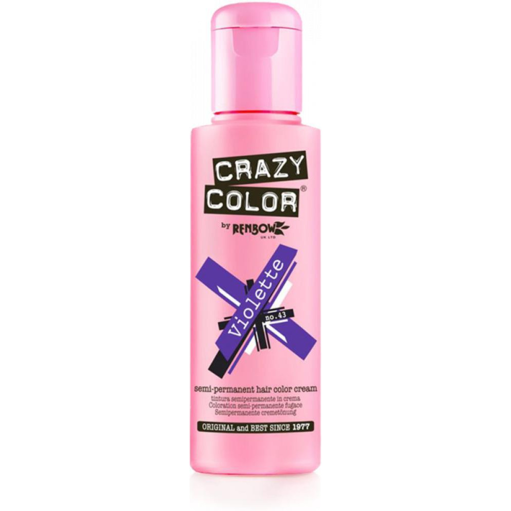 Crazy Color  Hair color, Semi permanent, 43 - Violette, 3.38 fl. oz (100 ml) - 1