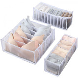 YumLock / Storage boxes organisers, Collapsible, Bra, underwear closet, White, (Thickening) 3pcs - 1 miniature