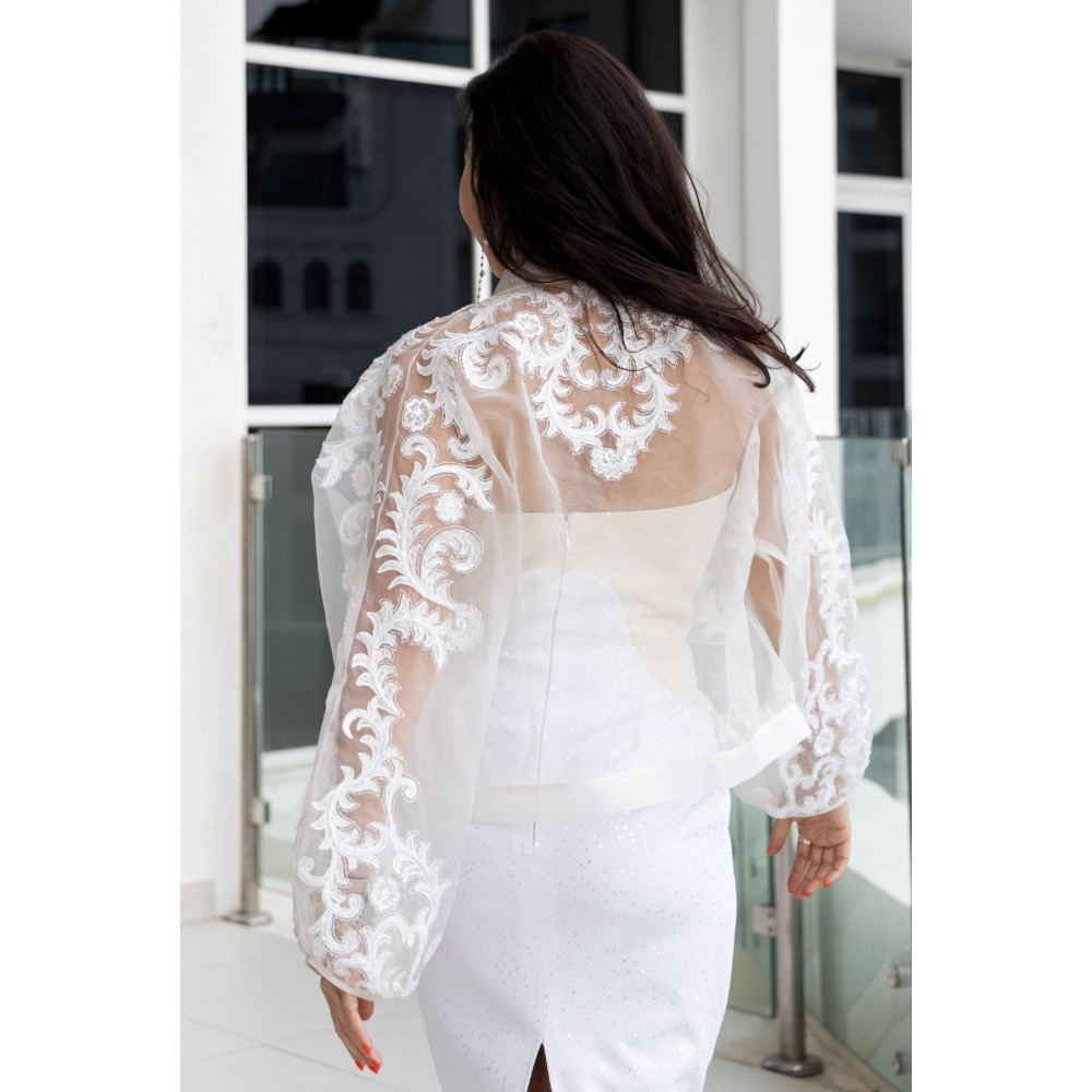 Asian SPIRIT, Бомбер Off White Symphony, СВОБОДНЫЙ Размер (xs-xl) - 2