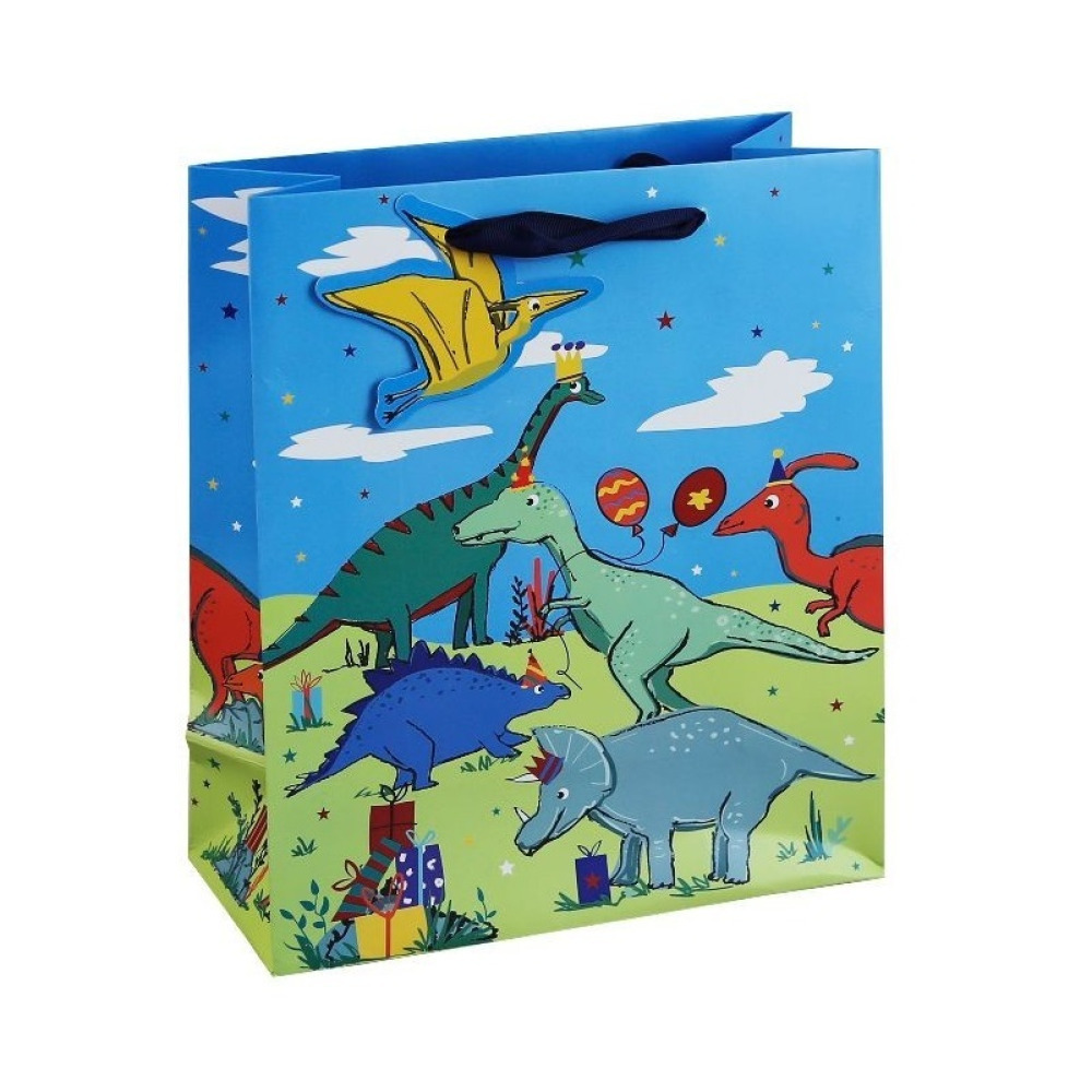 Подарочный Пакет В Европленке «Динозавр», средний размер - 1