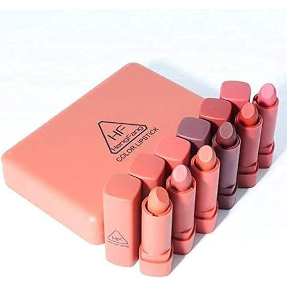 HENG FANG 6 Pcs lipsticks Set Travel Size Fancy Pumpkin Color - 1
