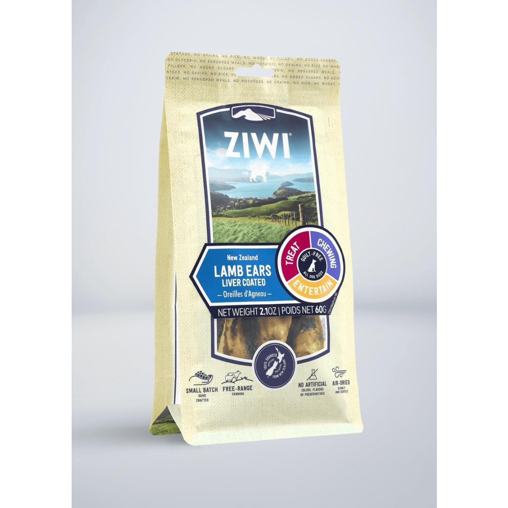ZiwiPeak Dog Treats - Lamb Ears Liver Coated - 60g - 1